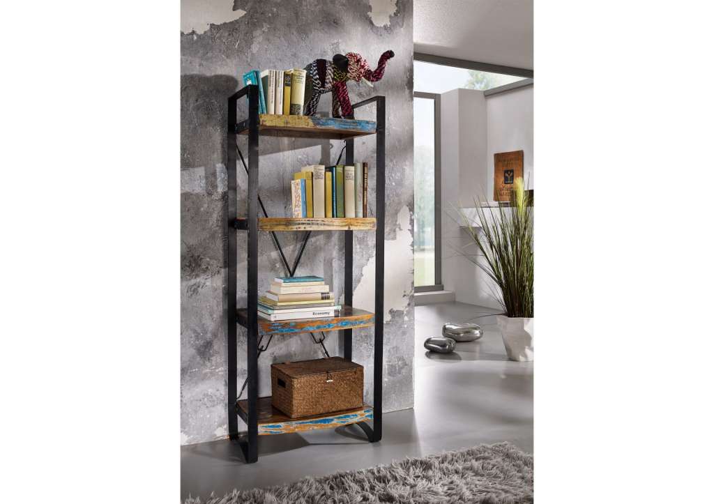 Regal Altholz 60x35x150 mehrfarbig lackiert INDUSTRIAL #45