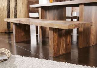 Bank Sheesham 180x45x45 walnuss lackiert DUKE #107