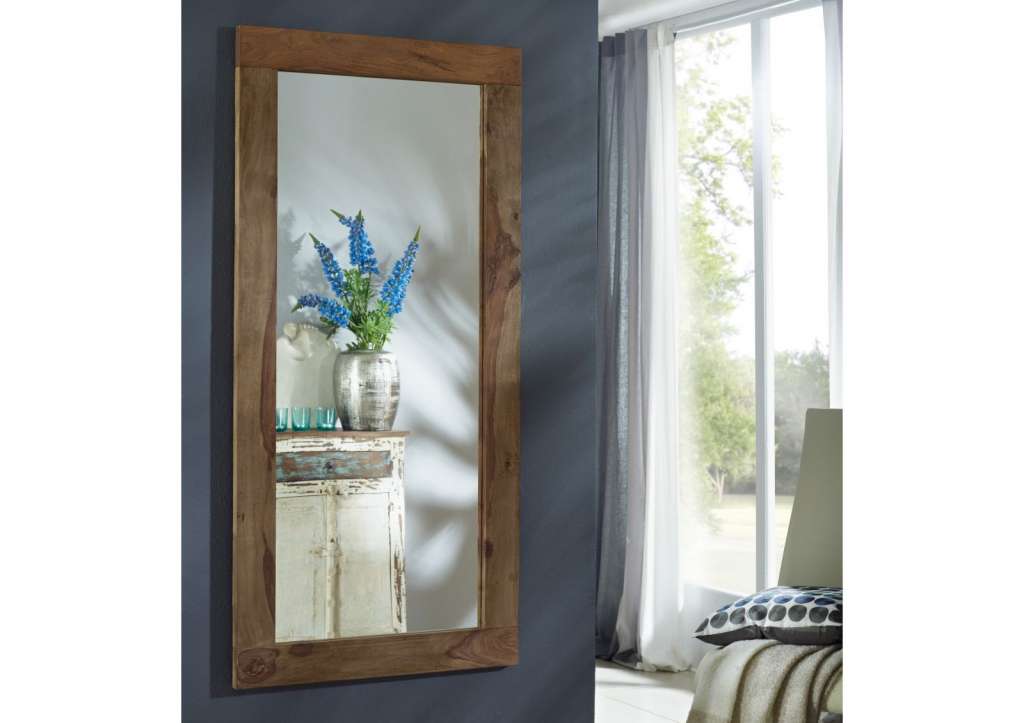 Spiegel Sheesham 145x3x70  grau geölt NATURE GREY #706