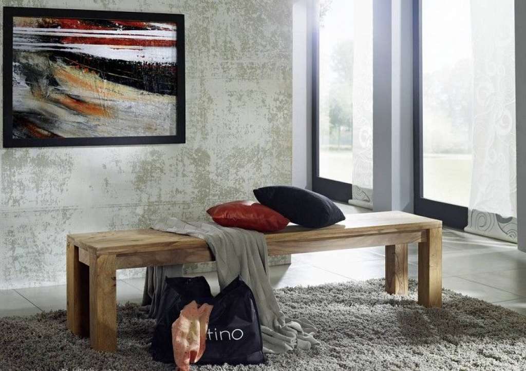 Bank Sheesham 260x35x45  braun geölt NATURE BROWN #107