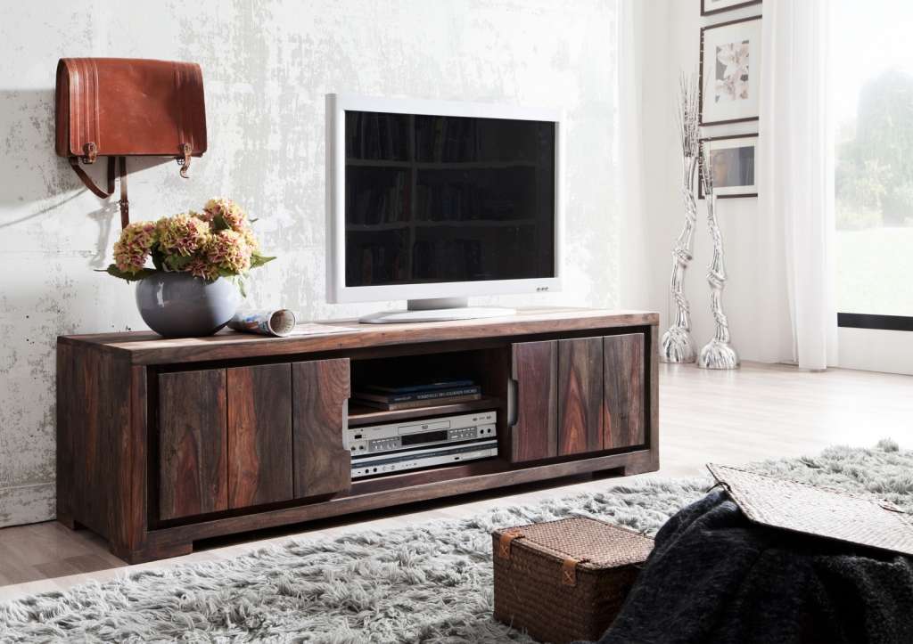 Longboard Sheesham 150x50x45 grau geölt PURE SHEESHAM #871