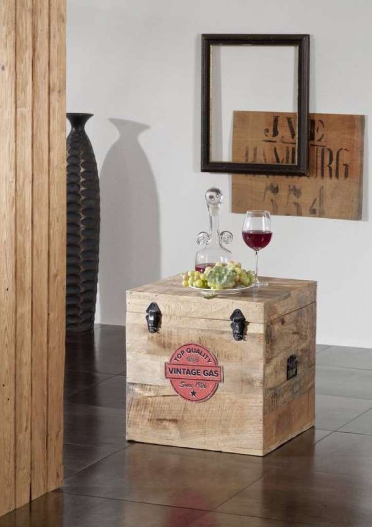 Truhe Mango 45x45x45 mehrfarbig lackiert DETROIT #18