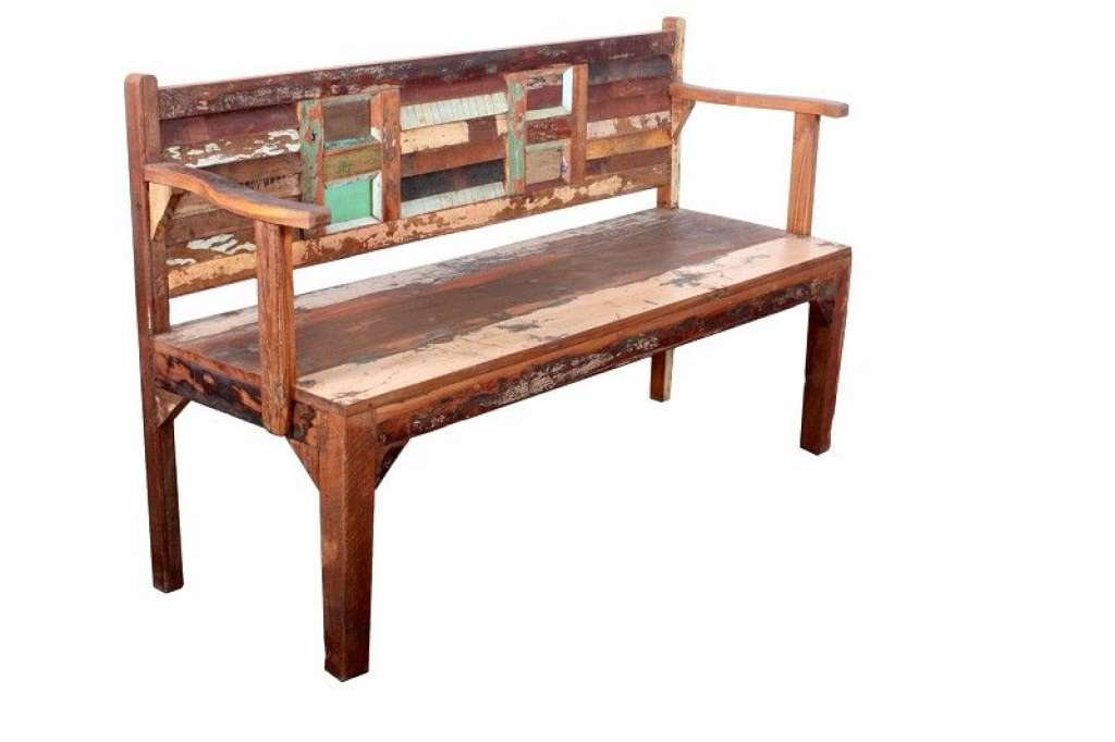 Bank Altholz 160x55x90 mehrfarbig lackiert NATURE OF SPIRIT #75