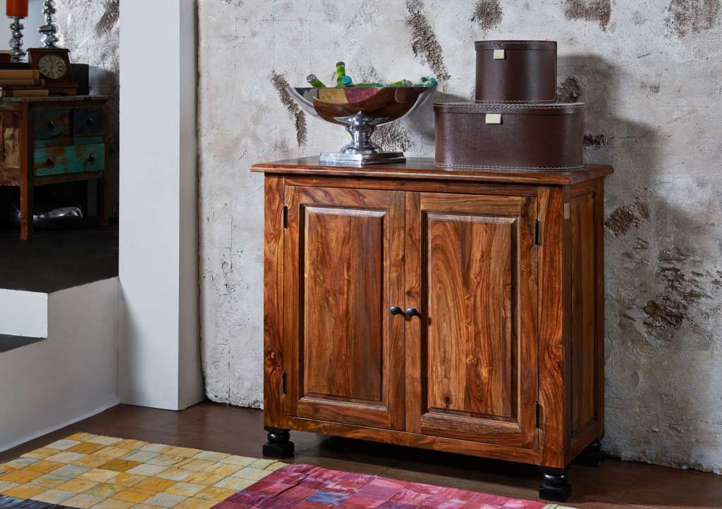 Sideboard Sheesham 100x45x90 honig lackiert NEW BOSTON #209