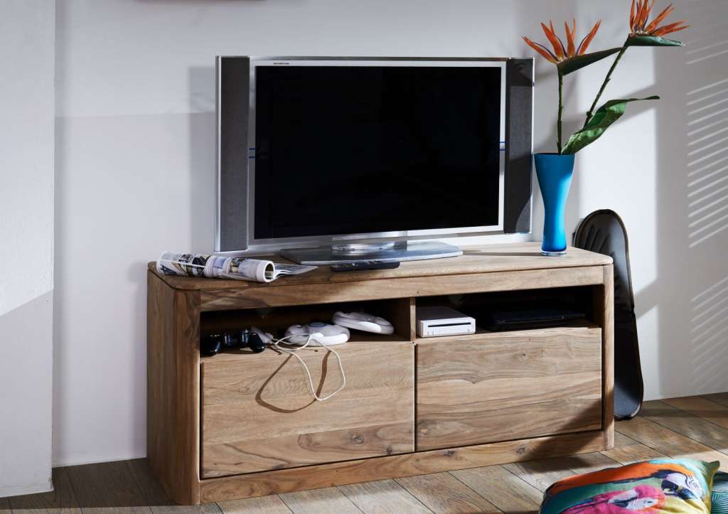Lowboard Sheesham 130x40x58 smoked cherry geölt TORONTO #119