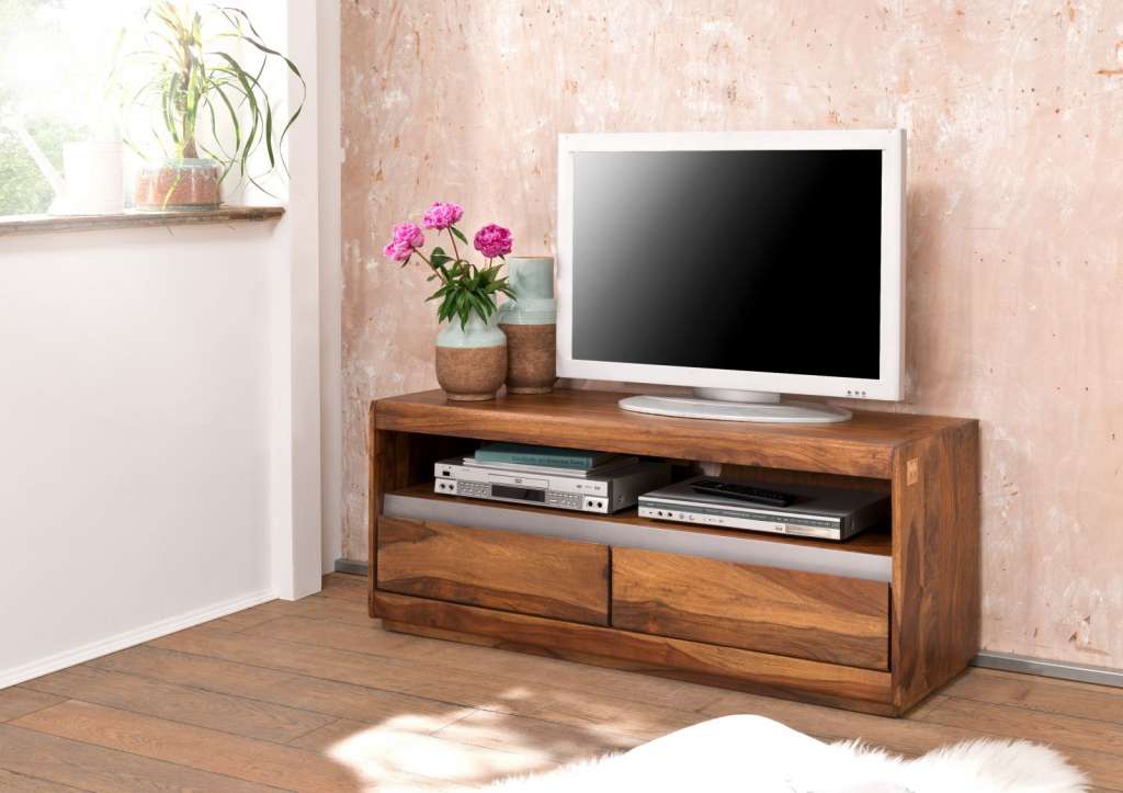 TV-Board Sheesham 120x40x50 noble unique lackiert SYDNEY #114