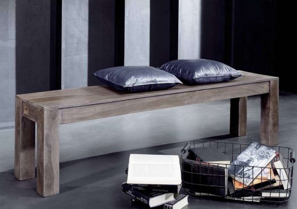 Bank Sheesham 160x35x45 smoked oak lackiert SYDNEY #229