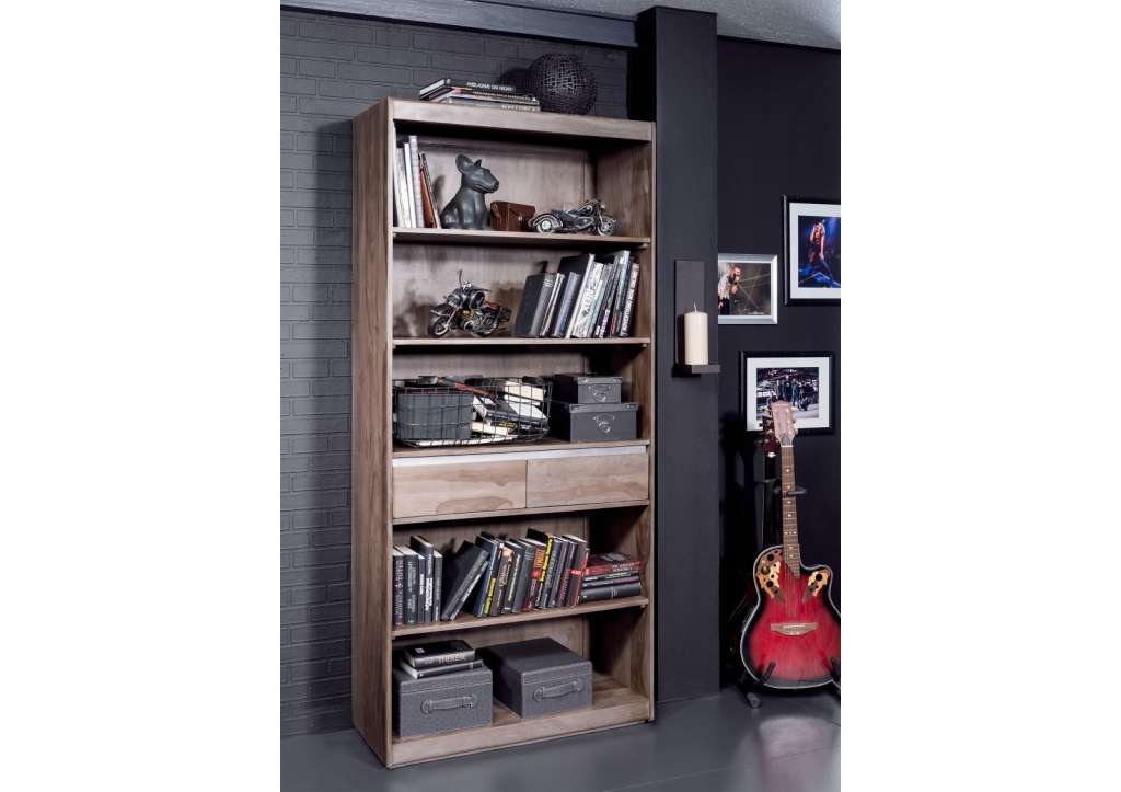 Regal Sheesham 90x40x205 smoked oak lackiert SYDNEY #240