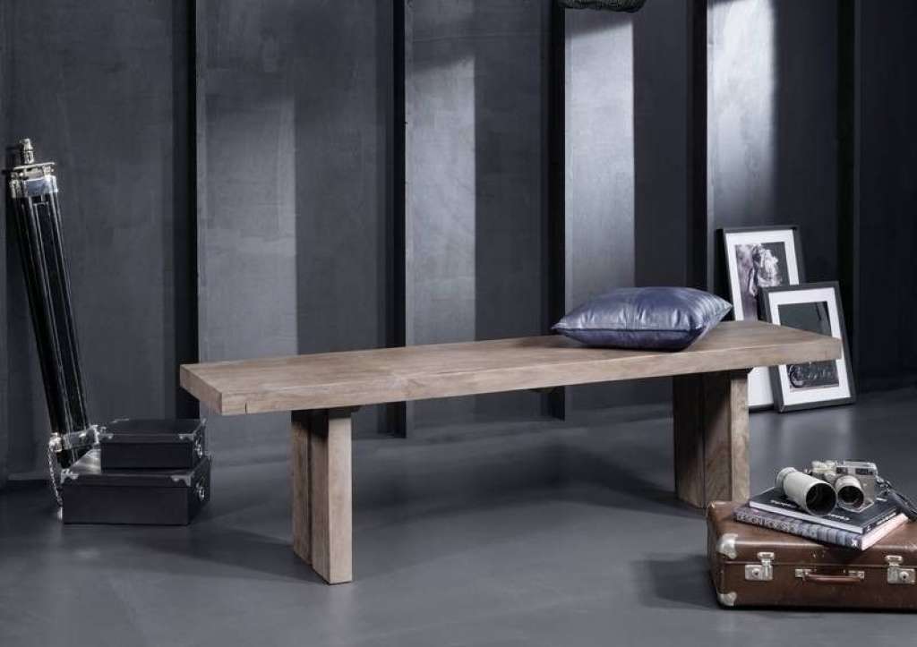 Bank Sheesham 180x38x45 smoked oak lackiert SYDNEY #217