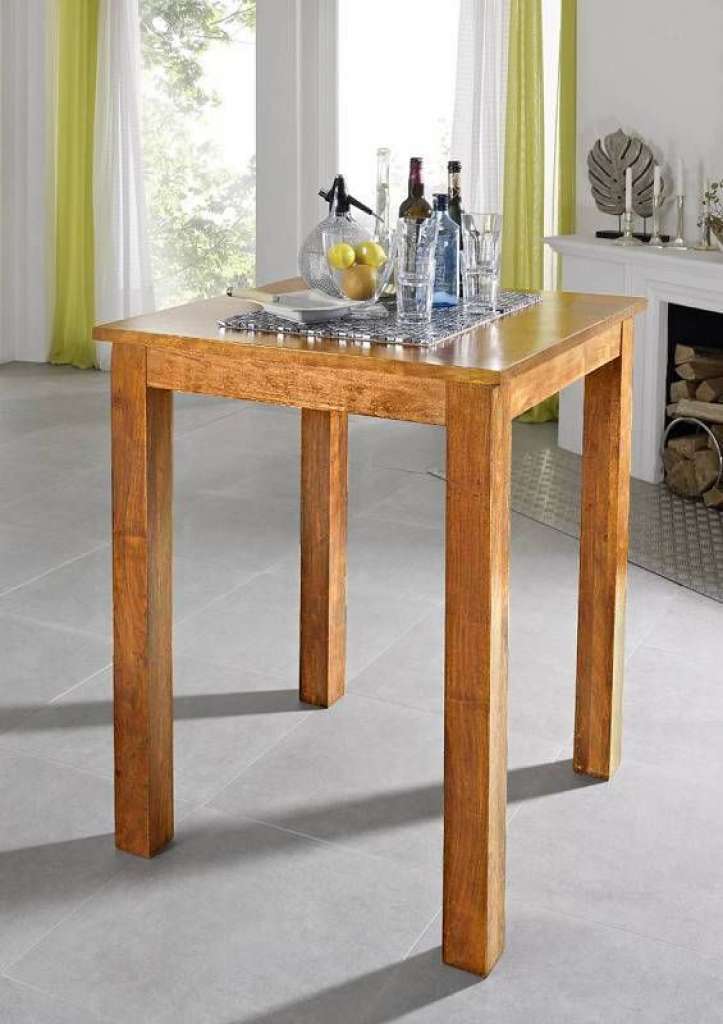 Bartisch Akazie 85x85x106 honig lackiert OXFORD #0517