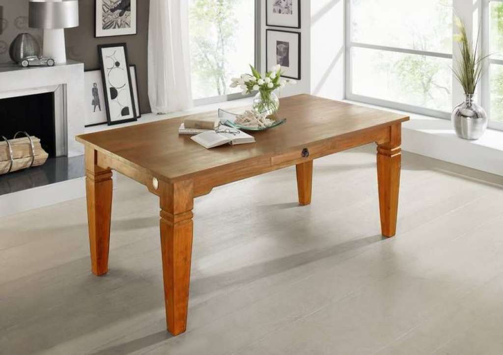 Esstisch Akazie 140x90x76 honig lackiert OXFORD #0602