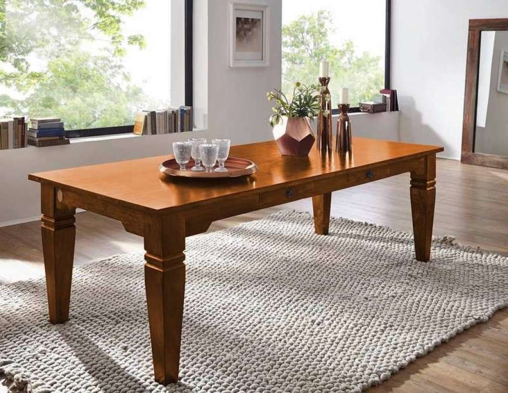 Esstisch Akazie 260x100x76 honig  lackiert OXFORD #0609
