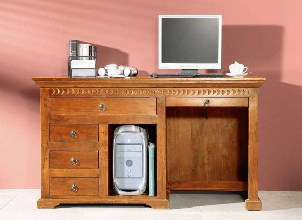 Schreibtisch Akazie 140x64x80 honig  lackiert OXFORD #0511