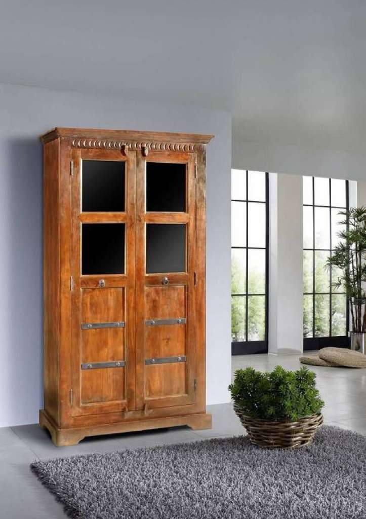 Vitrine Akazie 98x50x176 honig  lackiert OXFORD #0409