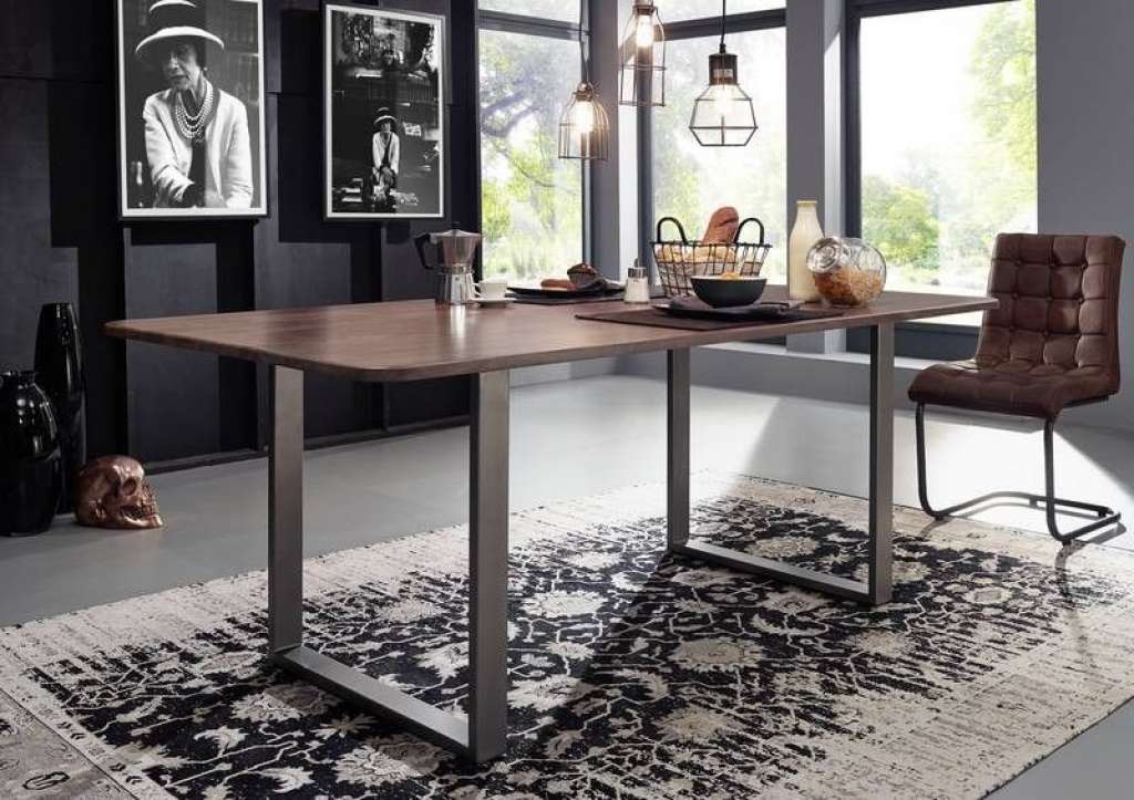 Esstisch Sheesham 200x100x76 smoked oak lackiert SYDNEY #248