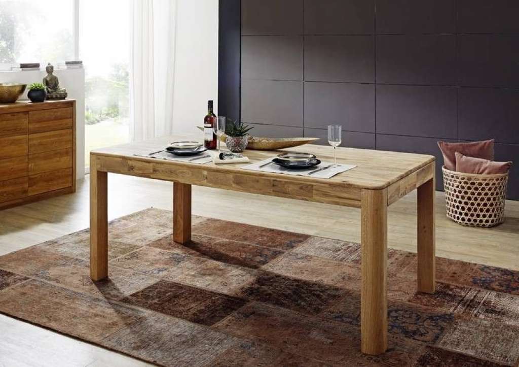 Esstisch Wildeiche 160x90x76 natur geölt LINZ #21
