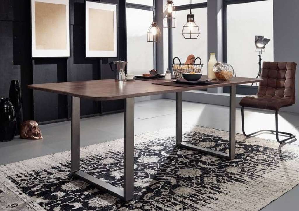 Esstisch Sheesham 177x90x76 smoked oak lackiert SYDNEY #247