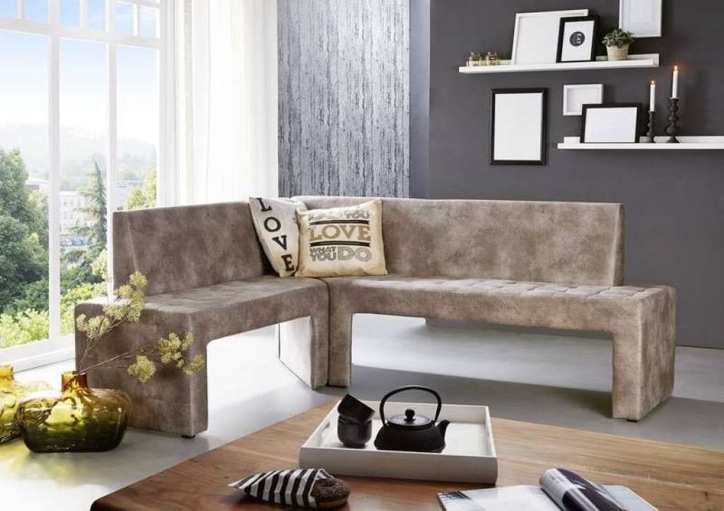 Eckbank 200x160x84 silver POLLY LIFE