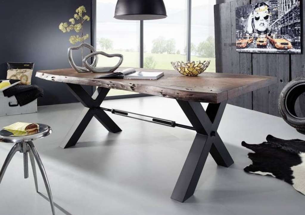 Esstisch Akazie 180x110x76 braun lackiert IRON LABEL #160