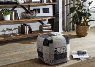 Hocker 45x45x45 schwarz-weiß NEW TILE