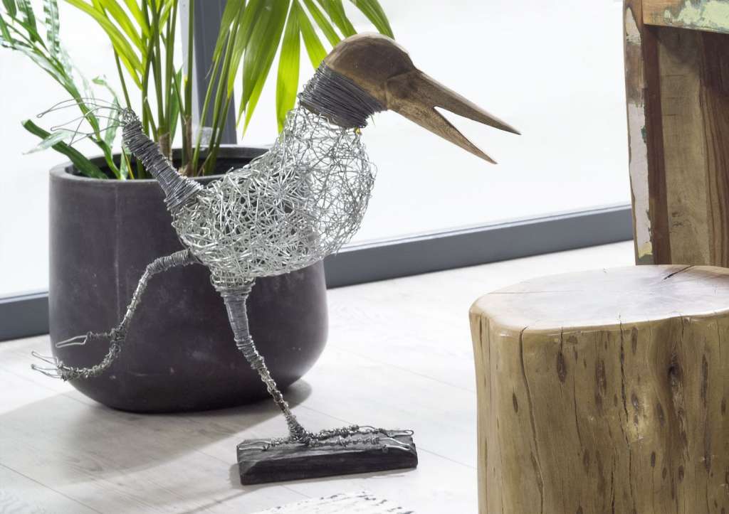 Skulptur Vogel 70x20x60 natur DEKO #002