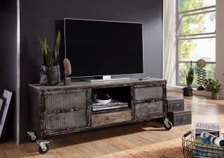 TV-Board Mango 150x40x60 grau lackiert HEAVY INDUSTRY #119