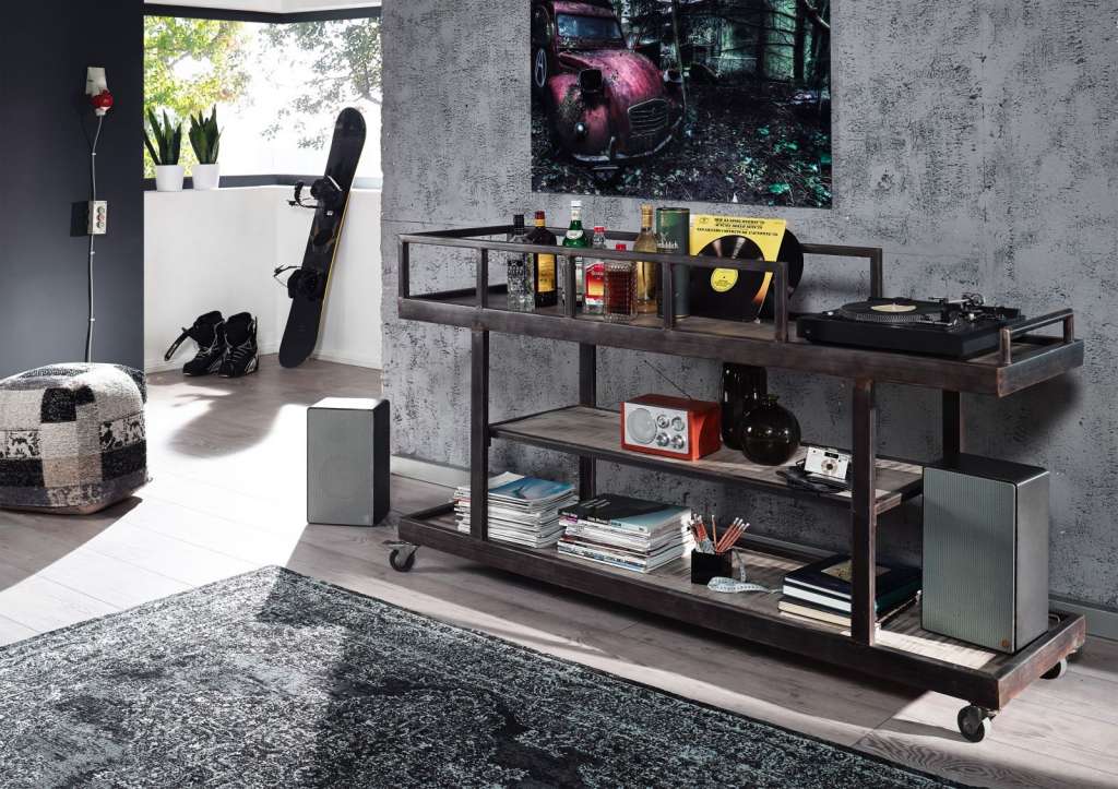 Regal Mango 188x50x106 grau lackiert HEAVY INDUSTRY #109