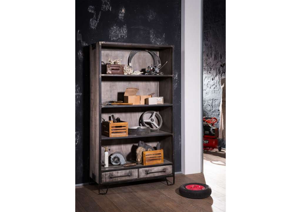 Regal Mango 100x45x180 grau lackiert HEAVY INDUSTRY #113
