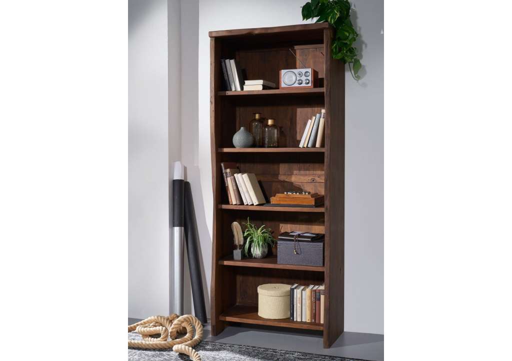 Regal Akazie 81x45x204 braun lackiert LIVE EDGE #206