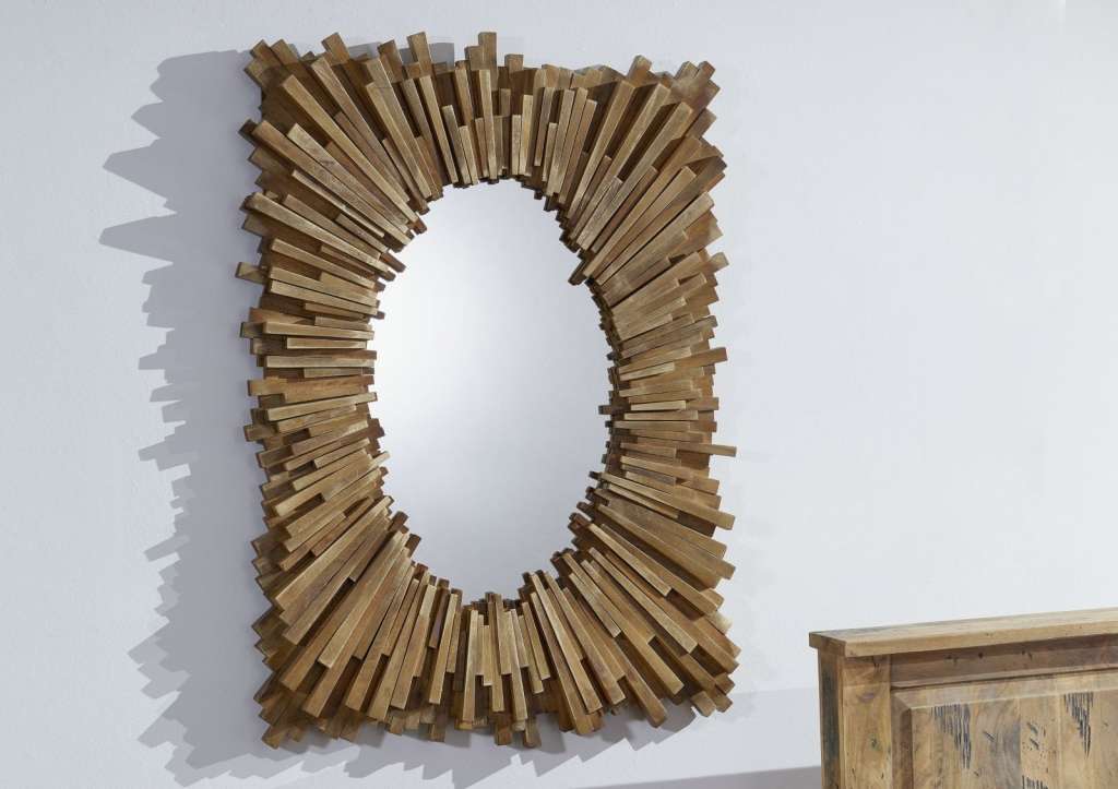 Spiegel Holzrahmen 89x6x120 braun SPECIAL DEKO #081