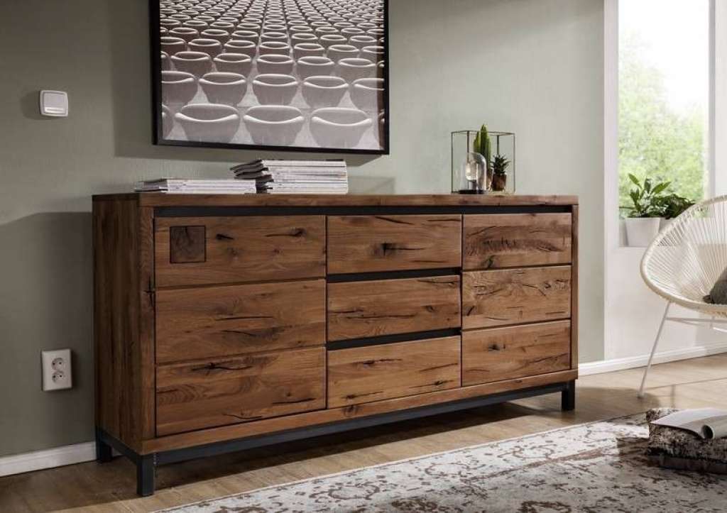 Sideboard Wildeiche 175x45x85 Tabacco brown geölt VILLANDERS #309