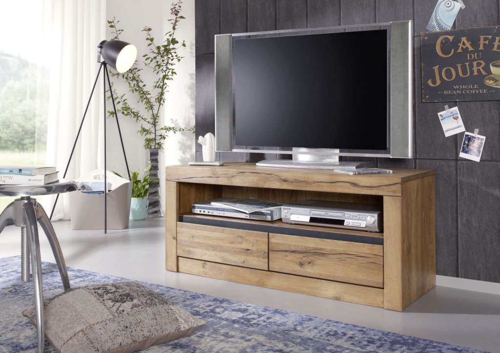 TV-Board Wildeiche 115x42x49 natur geölt MONTREUX #103