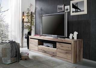 TV-Board Wildeiche 202x42x55 bianco geölt MONTREUX #205