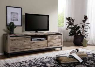 TV-Board Wildeiche 170x40x56 bianco geölt VILLANDERS #213
