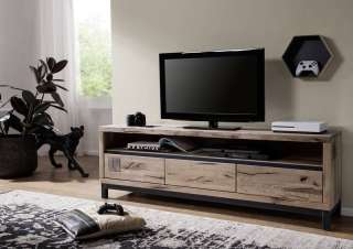 TV-Board Wildeiche 170x40x56 bianco geölt VILLANDERS #214