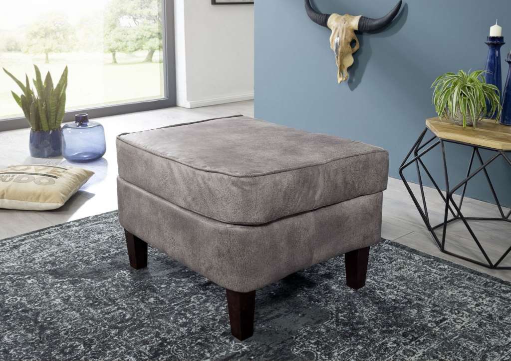 Hocker Chesterfield 56x67x46 silber OXFORD