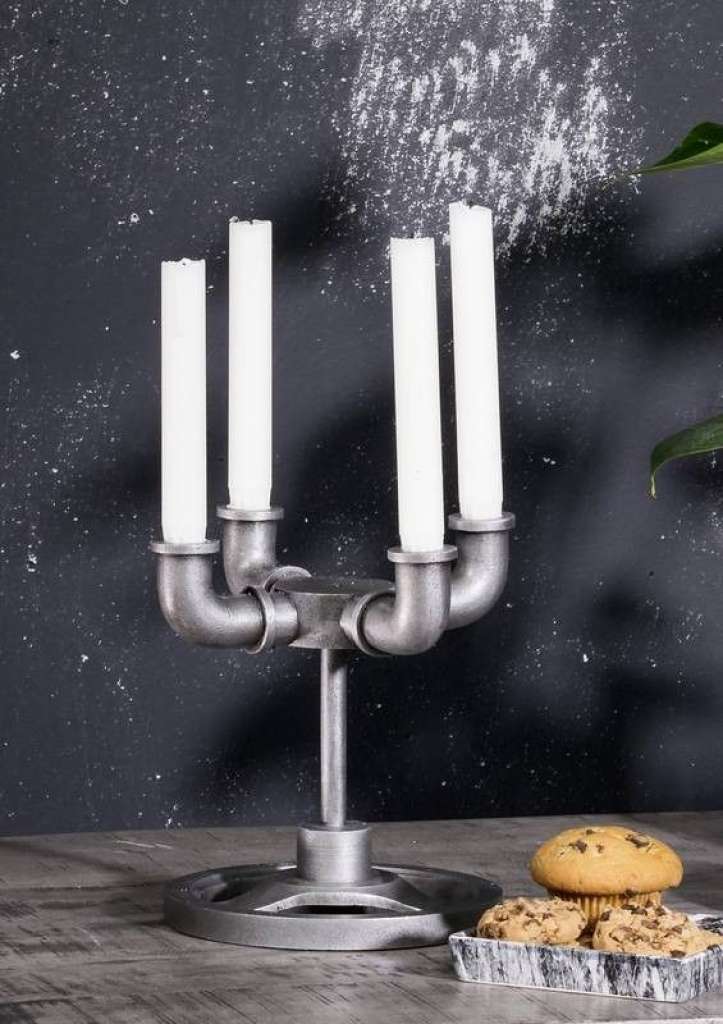 Kerzenständer Aluminium 20x20x17 DEKO #266