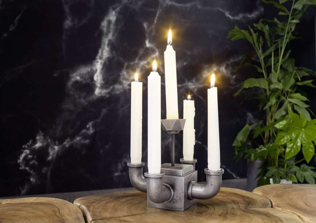 Kerzenständer Aluminium 22x22x21 DOKO #267