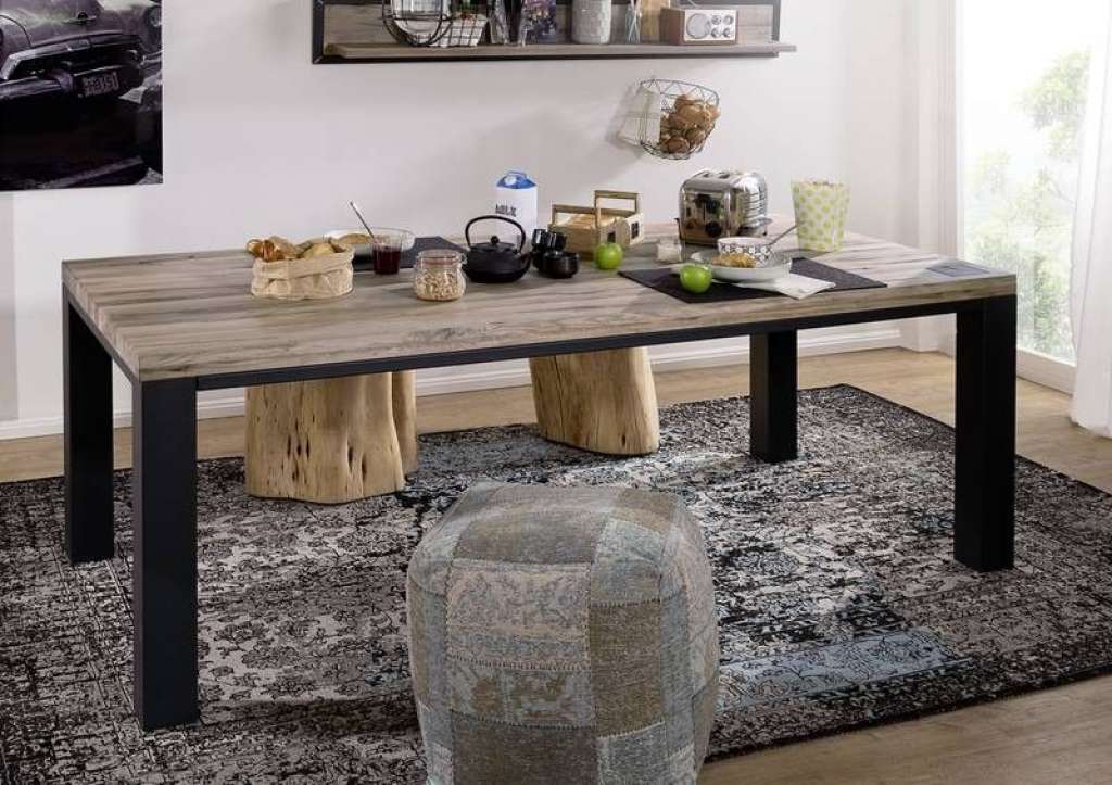 Esstisch Wildeiche 240x100x76 bianco geölt VILLANDERS #221