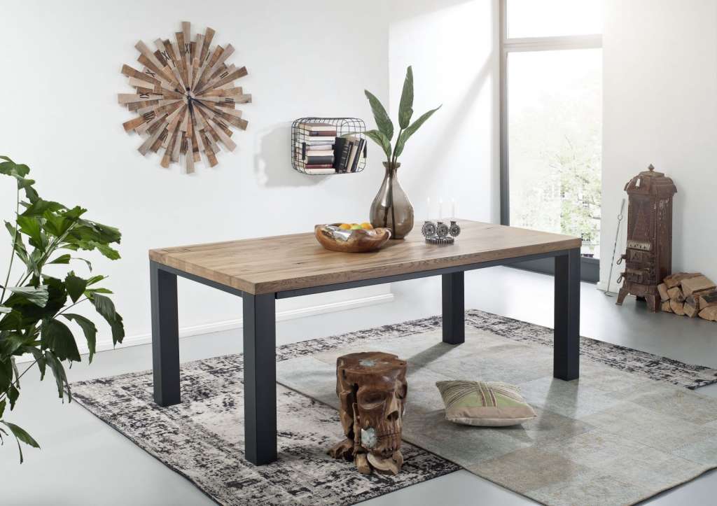 Esstisch Wildeiche 240x100x76 Tabacco brown geölt VILLANDERS #321