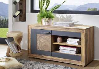 TV-Board Sheesham 108x46x62 gebeizt TURIN #18