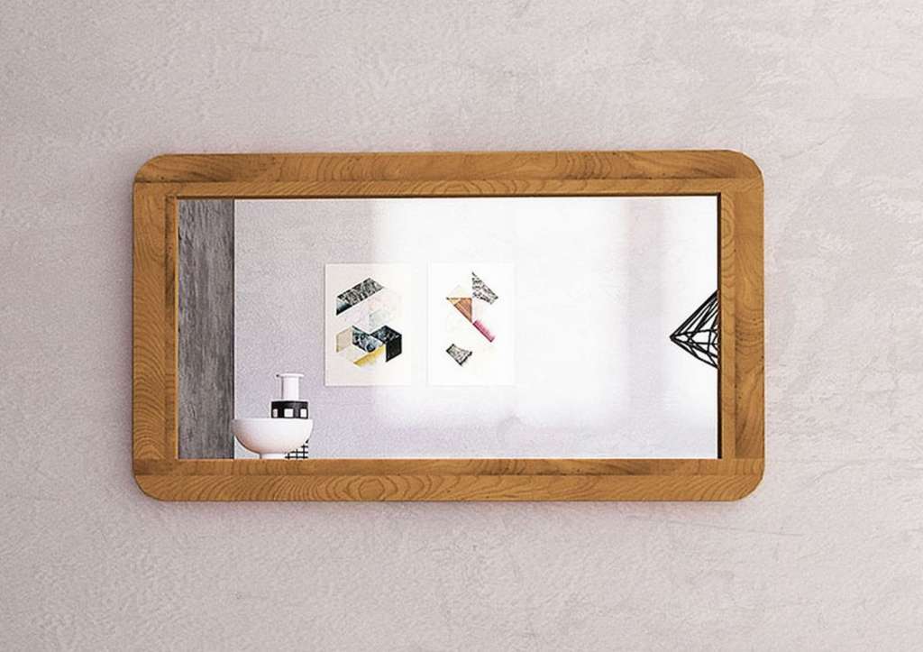 Spiegel Wildeiche 90x2x60 natur geölt MALMÖ #28