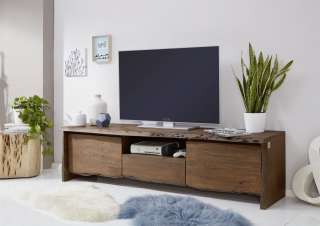 TV-Board Akazie 191x45x50 braun lackiert LIVE EDGE #802