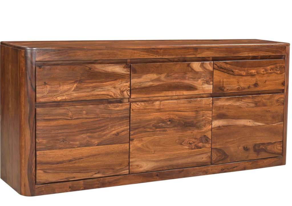 Sideboard Sheesham 185x40x80 walnuss lackiert TORONTO #201