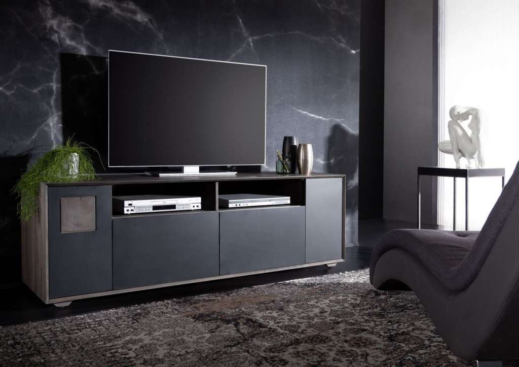 TV-Board Wildeiche 180x50x58 smoked geölt HELSINKI #122