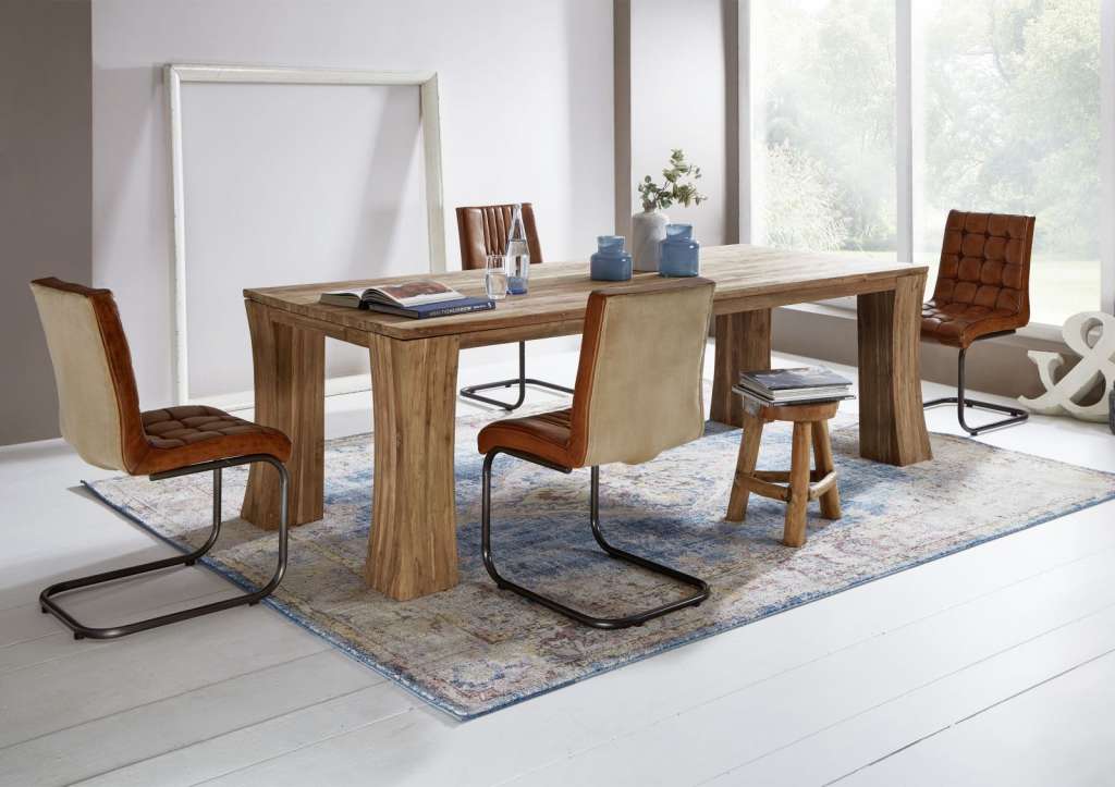 Esstisch Teak 260x100x78 natur unbehandelt BASSANO #109
