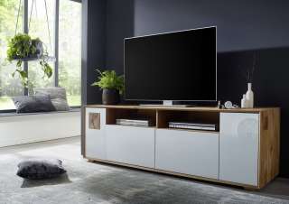 TV-Board Wildeiche 180x50x58 natur geölt MÜNCHEN #120