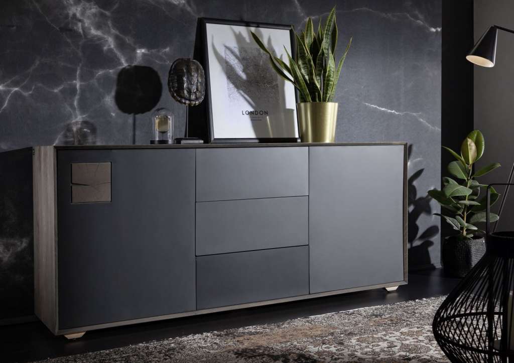 Sideboard Wildeiche 180x42x78 smoked geölt HELSINKI #105