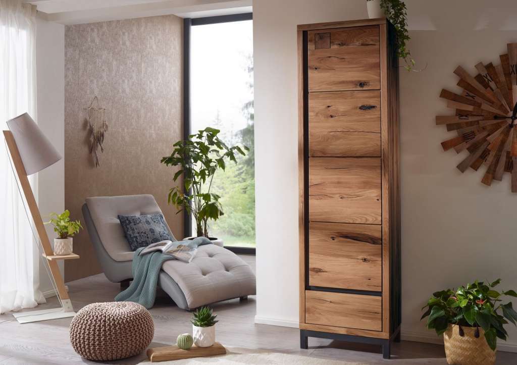 Garderobe Wildeiche 56x40x205 tabacco geölt VILLANDERS #331