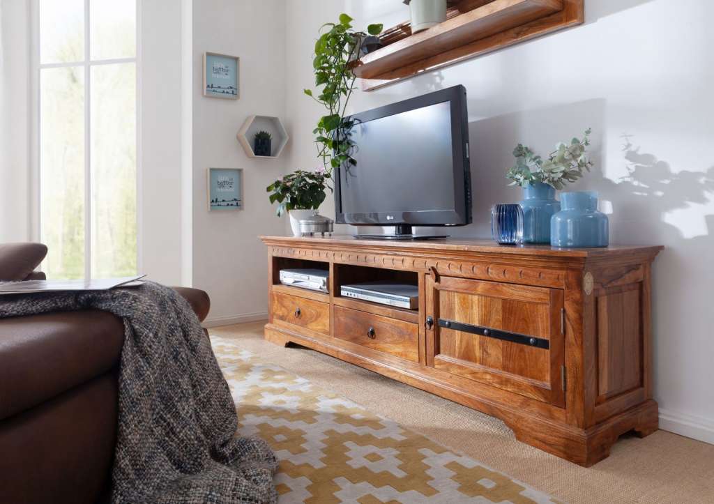 TV-Board Akazie 180x40x55 honig lackiert OXFORD #0325